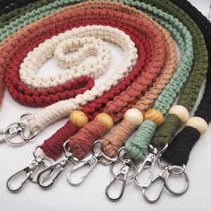 CUSTOMIZE! Macrame Lanyard , Beaded Lanyard , Handmade Gift , Custom Lanyard , Badge Holder, Key Holder , Teacher Lanyard, Easter Gift