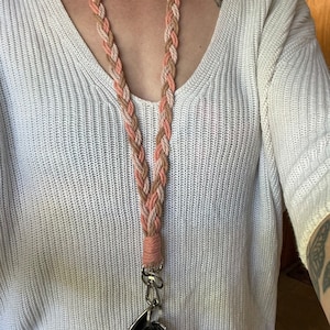 Macrame Lanyard , Custom made to order macrame braided lanyard , Lanyard for ID or Keys , Stocking Stuffer , Christmas gift , teacher gift