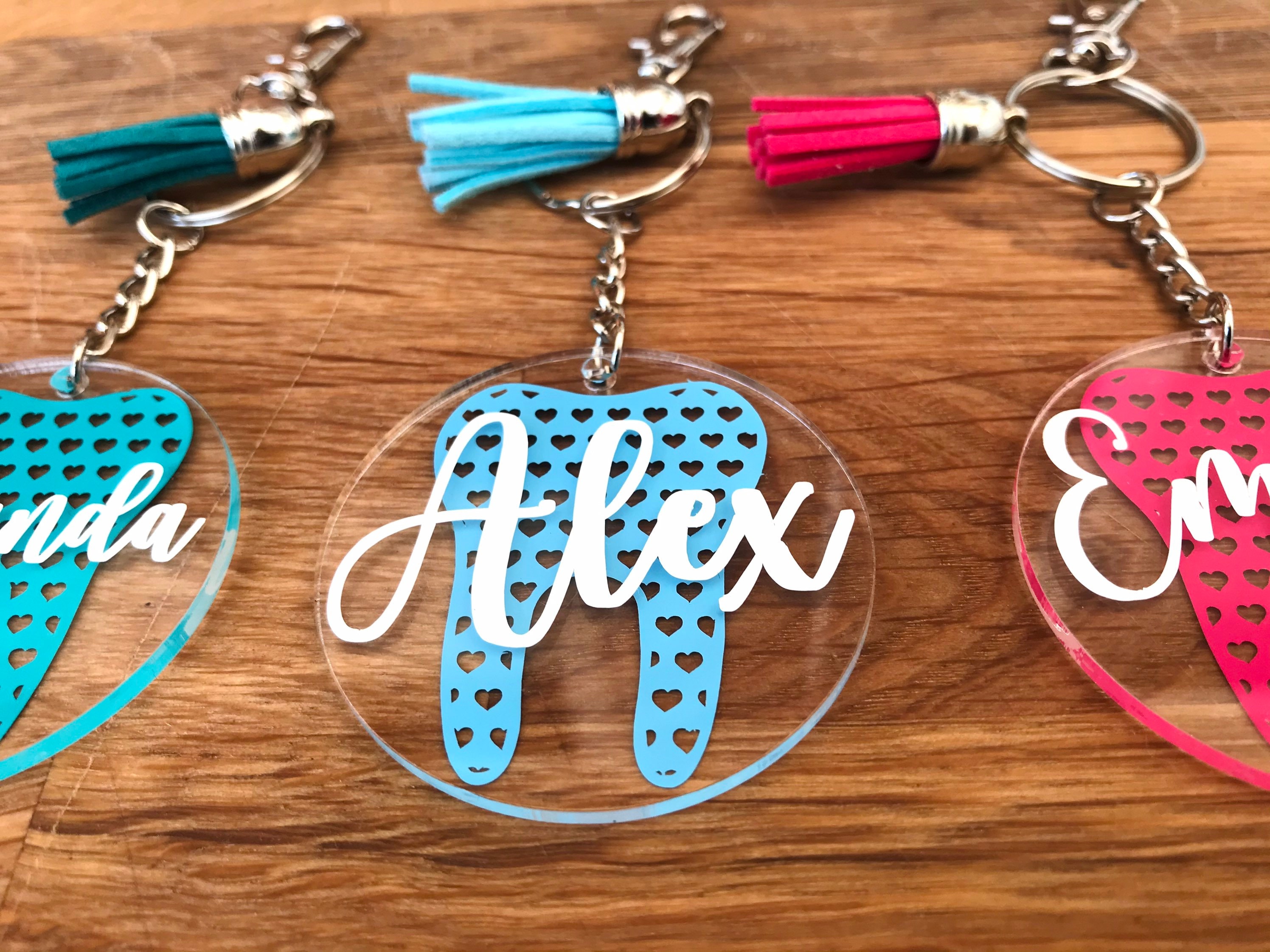 Personalised Dental Keyring Dental Nurse Dental Hygienist Etsy