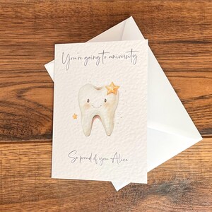 Félicitations personnalisées pour votre carte universitaire, futur dentiste, thérapeute dentaire, école dentaire, hygiéniste, technicien, fier