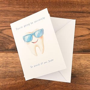 Félicitations personnalisées pour votre carte universitaire, futur dentiste, thérapeute dentaire, école dentaire, hygiéniste, technicien, fier