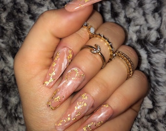 Rose Quartz Press On Nails