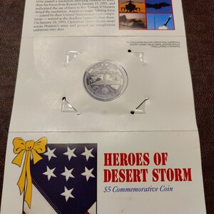 1991 Heroes Of Desert Storm Commemorative Coin Republic Of Etsy