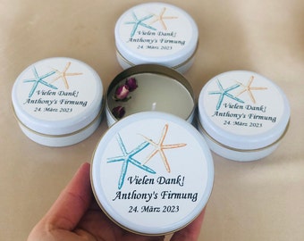 Bulk Order of Personalized Candles as Return Guest Favors for Baby Birthdays and Baptisms, Wedding Bridal Bridesmaid Proposal Gift Box (7cm)