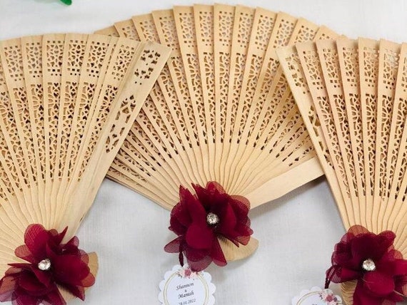 Wooden hand best sale fans bulk