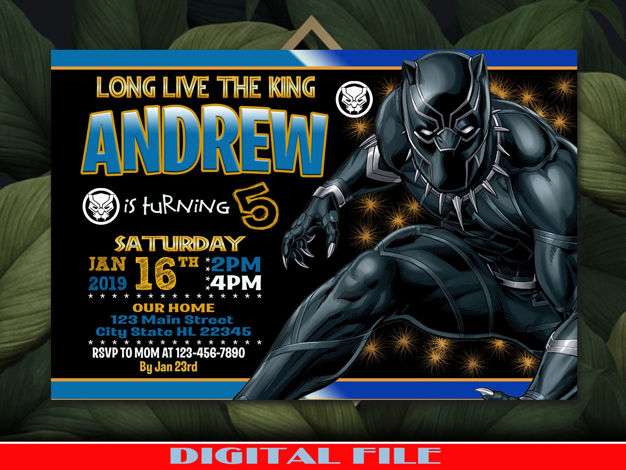 black-panther-birthday-invitation-etsy