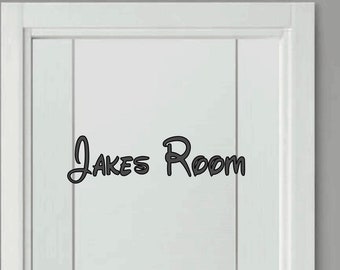 Personalised door label - sticker name sticker - name for door - bedroom door sticker - girls room - boys room - nursery - toy room