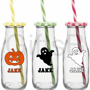 SOMENTE ETIQUETA personalizada de Halloween! - garrafa não incluída, garrafa - vidro - rótulo - decalque - rótulo de abóbora - presente de Halloween - Doçuras ou travessuras