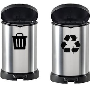 Bin label - Rubbish Sign - Trash label - Trash Sign - Bin Sign - Bin Labels - Recycling label - Recycling Sign - Recycling sticker label