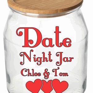 Personalised Date Night Sticker Label for Jar/Tin/Tub/Storage Box Husband/Wife Boyfriend/Girlfriend Partner Love Gift Present