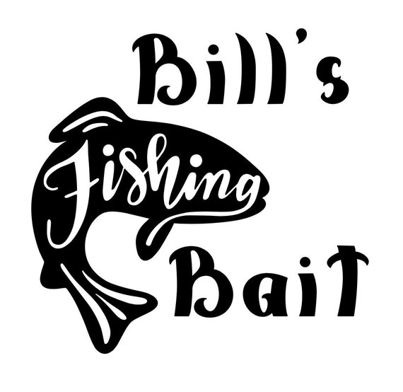 Personalised Fishing tackle bait sticker - Fishing label - Fishing -  Fishing decal - Angling stickers - Angling club - Tackle box stickers
