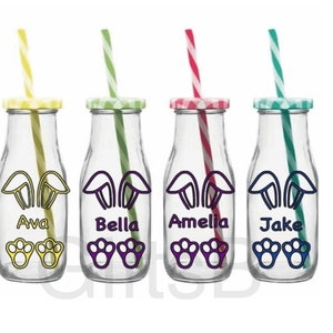 Personalised Easter name LABEL ONLY! - bottle not included,  bottle label - decal - Easter label - Bunny Glass - Easter Gift - Easter Cups