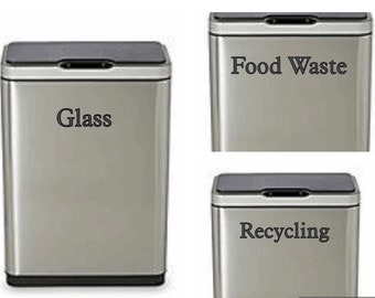 Étiquettes de poubelles, recyclage, déchets, étiquettes de poubelles, étiquettes de poubelles, étiquettes de poubelles, étiquettes de poubelles de cuisine, choix de couleurs - Home organisation