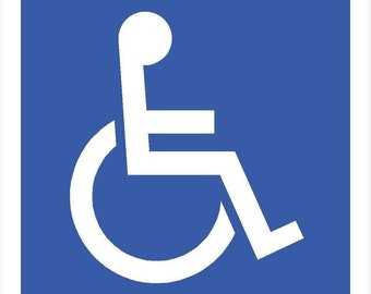 Disabled Blue Badge Vinyl Decal Stickers-  Window sticker - Car decal sticker - Car sign - Car decal - car stickers