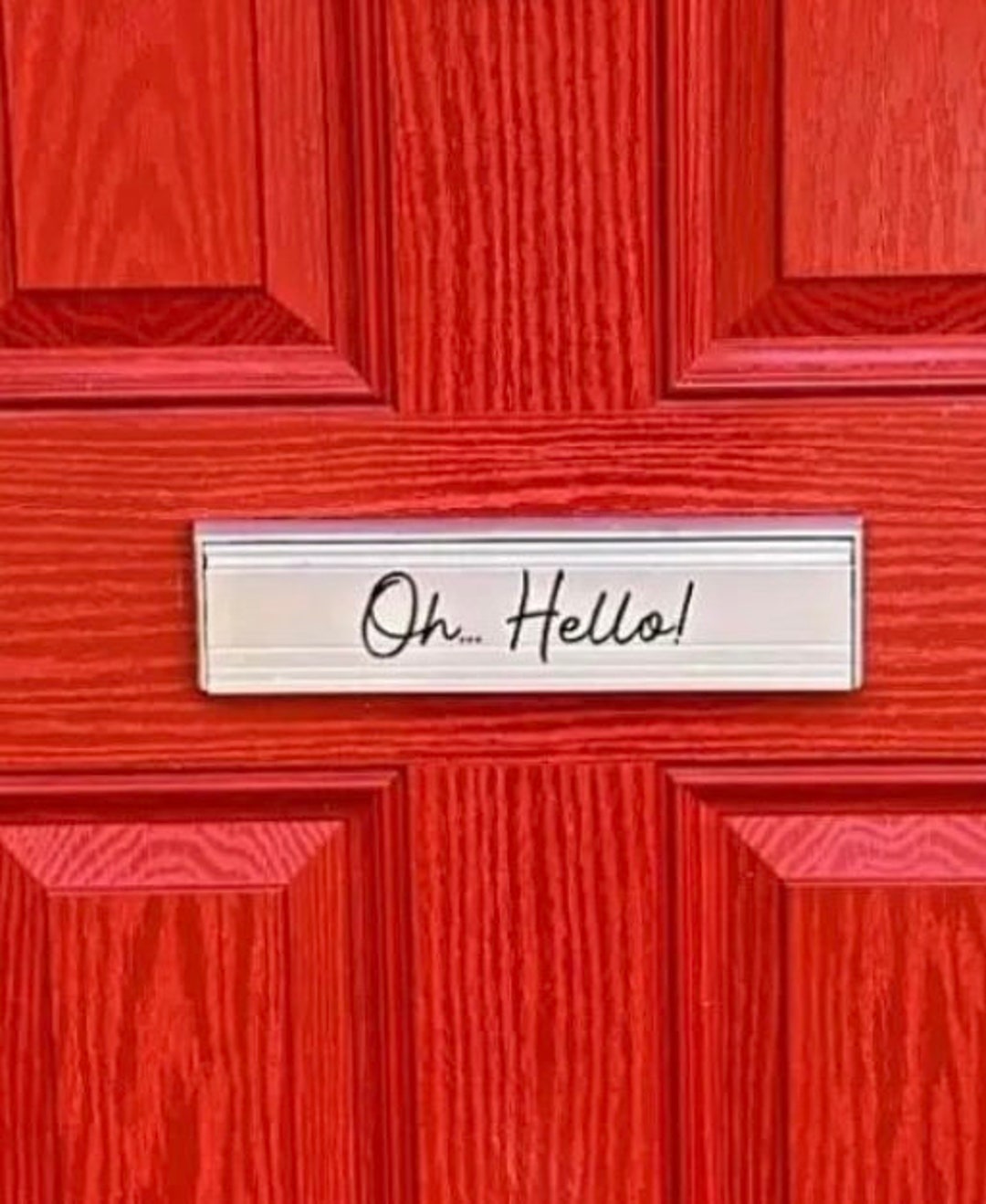 Letter Box Label Oh Hello Letterbox Sticker Post Box Front Door Vinyl