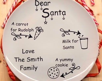 Personalised Christmas Santa Plate Label - Santa Treats Plate - Christmas plate - Rudolf Treats - Vinyl labels only - Christmas Eve Plate