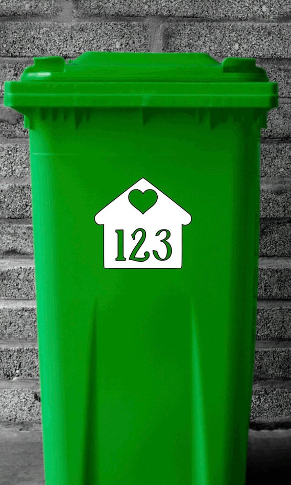 Custom Wheelie Bin Stickers House Name Sticker Waterproof Vinyl Decal