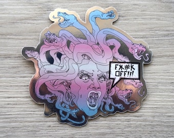 Transgender Pride Flag Mirror Medusa DnD Sticker Decal