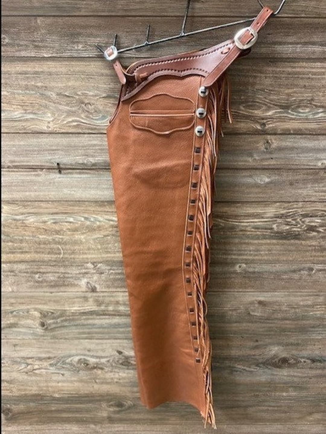 Handmade Cowboy Buck Skin Suede Leather Pant Rodeo Chap Etsy