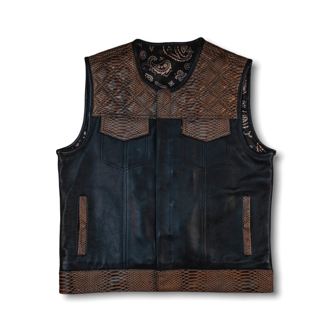 Hunt Club Men's Leather Vest