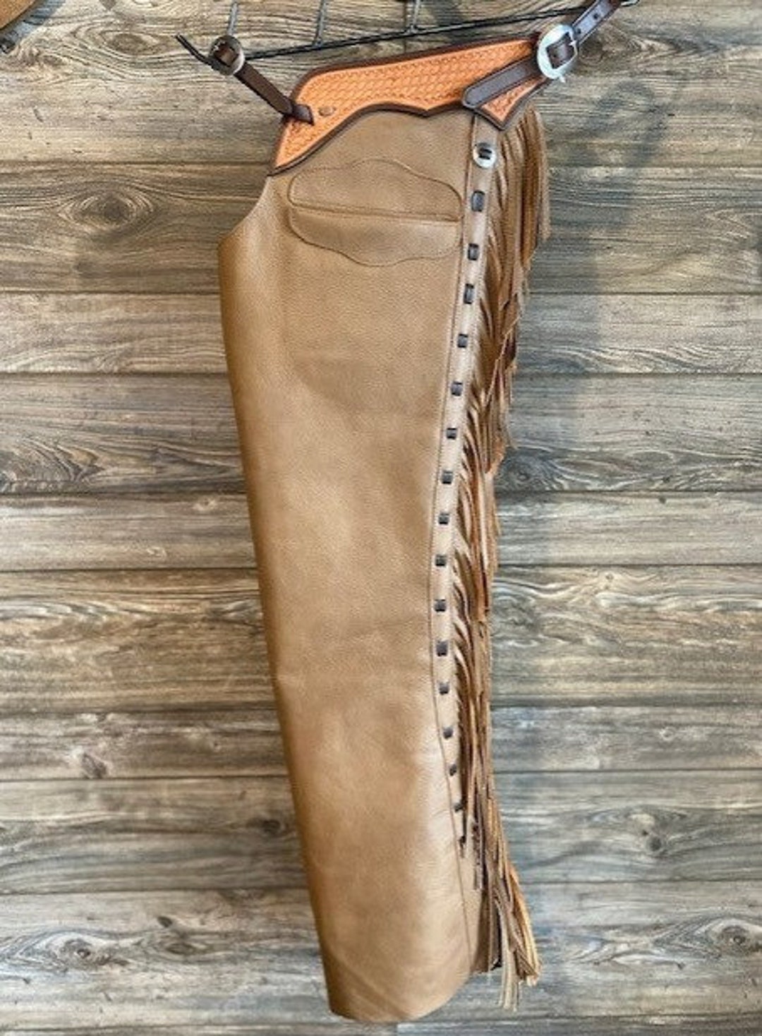 Handmade Cowboy Buck Skin Suede Leather Pant Rodeo Chap Etsy