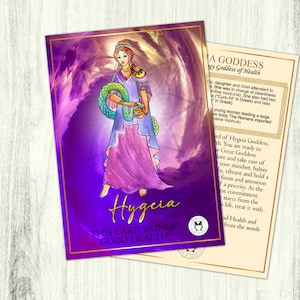 Hygeia-kaart/Griekse godin van de gezondheid/Ik wens een goede gezondheidskaart/Goede gezondheidskaart/Perfect Good Health-cadeau