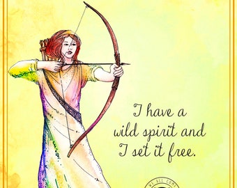 Artemis affirmations/Goddess Artemis affirmations, 17 different messages/connect with your inner Goddess/ instant download
