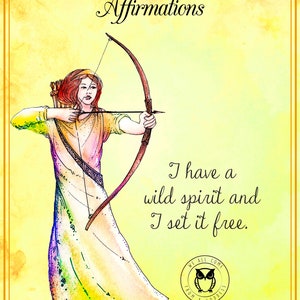 Artemis Affirmationen/ Göttin Artemis Affirmationen, 17 verschiedene Botschaften/verbinde dich mit deiner inneren Göttin/sofort download