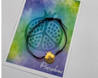 Goddess Persephone bracelet/pomegranate bracelet/Goddess of the Underworld bracelet/Goddess Persephone symbol bracelet,pomegranate bracelet