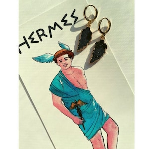 God Hermes earrings/Greek Gods jewerly/Wings earrings/God Hermes symbol earrings, Greek Mythology earrings