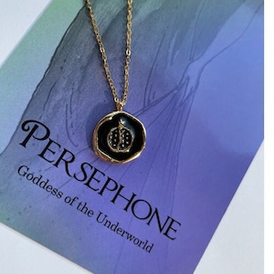 Goddess Persephone necklace/pomegranate necklace/Goddess of the Underworld necklace/Goddess Persephone symbol necklace,pomegranate pendant