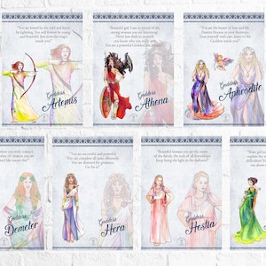 Greek Goddesses Prints/ Greek Goddesses Cards/Discover the Goddess inside you! /14 pages instant download/altar supplies/digital file