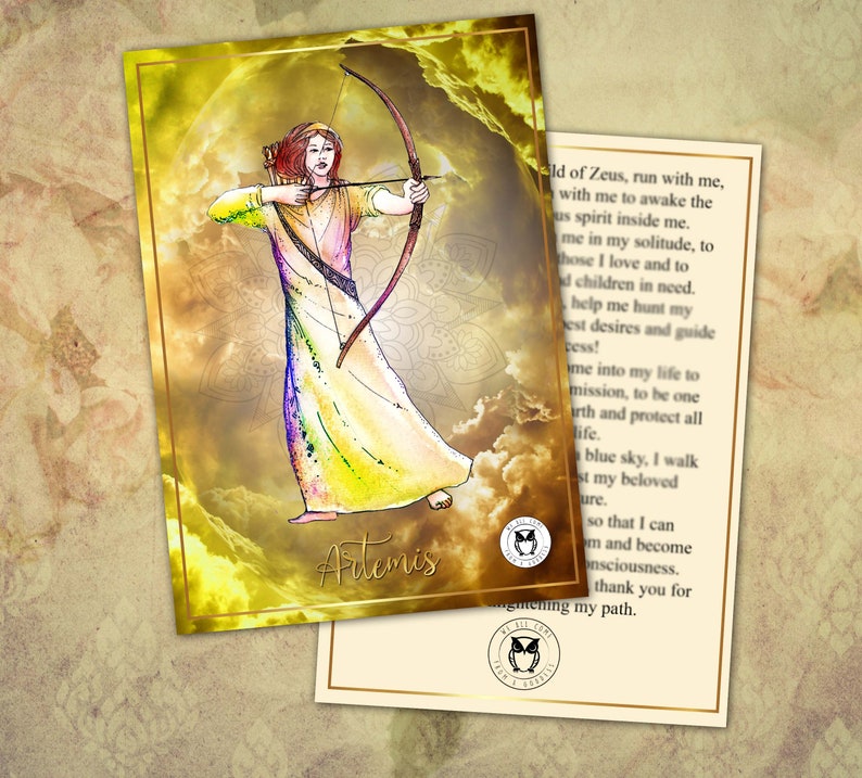 Greek Goddess Prayer Cards/pack of 8 Greek Goddess Invocation | Etsy