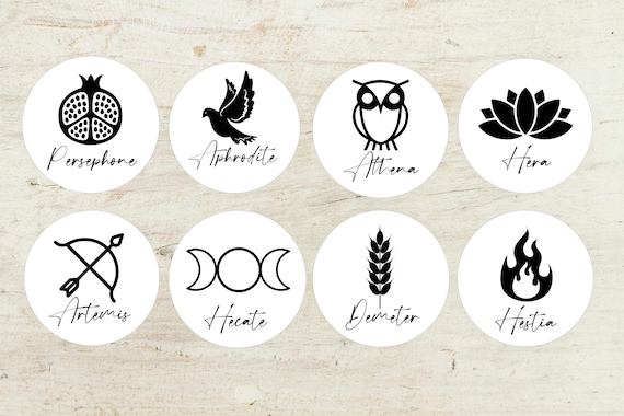 Greek Goddess Symbols/ Digital Download/ 8 Greek Goddess - Etsy UK