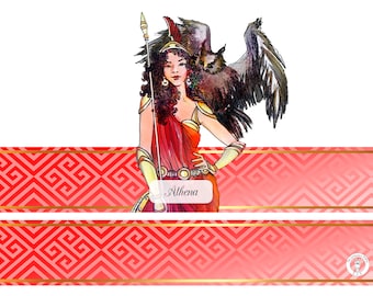 Coronas de diosas griegas/8 archivos digitales de diosas griegas para la mejor fiesta de la mitología griega/Atenea, Hera, Afrodita, Artemisa, Deméter, Perséfone, etc.