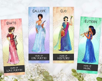 Nine Muses Bookmarks/Do you love Greek Mythology and the 9 beautiful Greek Muses?Get these 9 amazing Bookmarks now/digital download