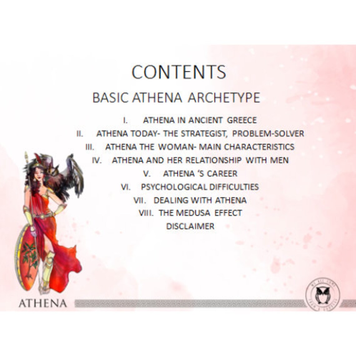 Athena Archetype/connect With Athena/greek Goddess Archetype/athena ...
