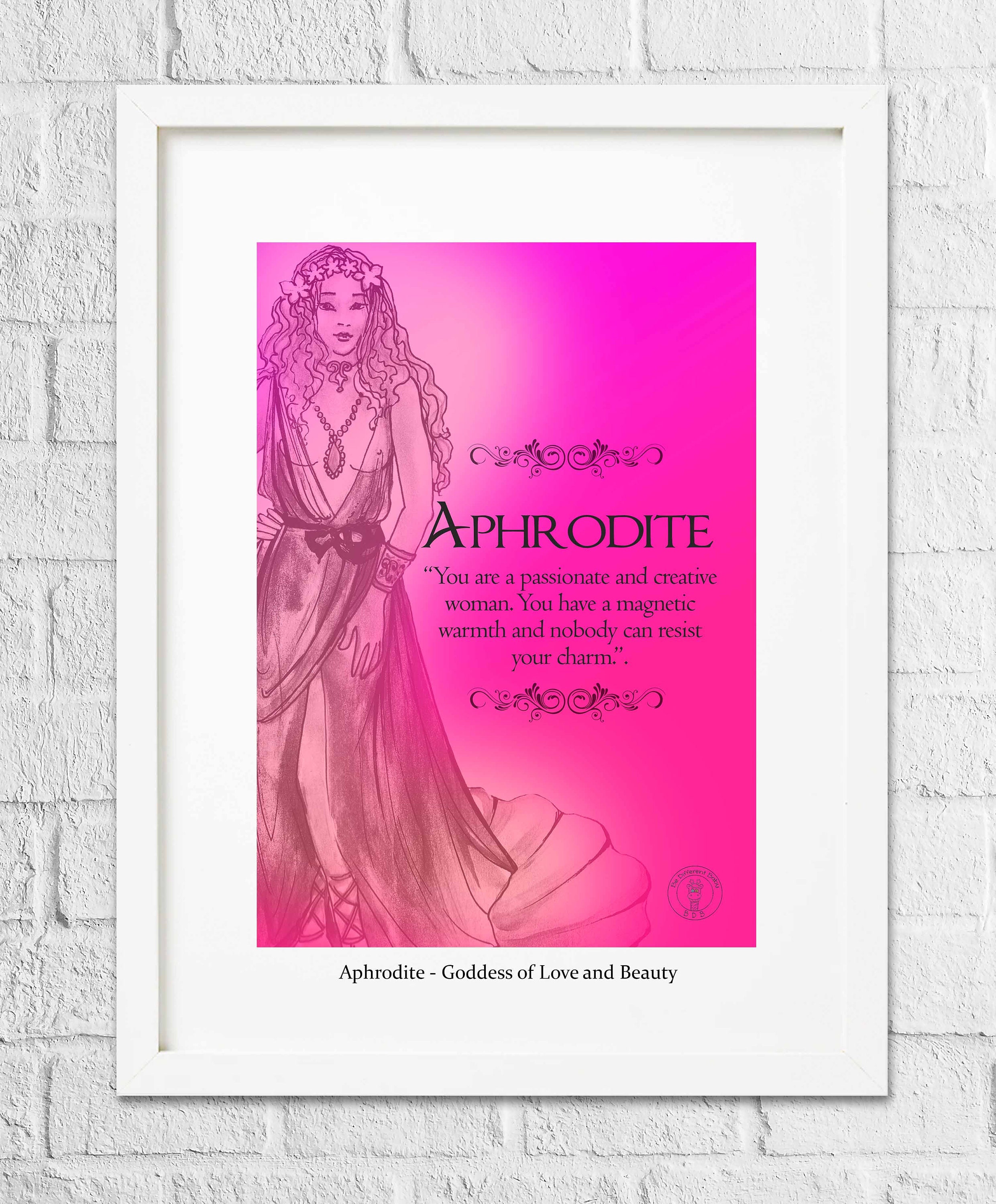 Goddess Aphrodite art print/Goddess of Beauty and Love poster/ | Etsy