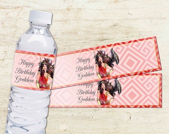 Greek Goddess water bottle wrappers/8 Greek Goddess digital files for the best Greek Mythology party/Athena,Hera,Aphrodite,Artemis etc