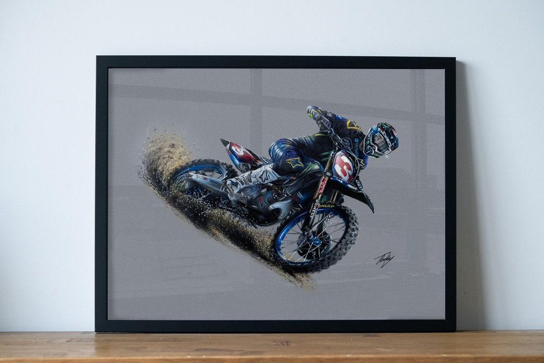 Eli Tomac Framed Motocross Artwork Poster Etsy