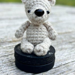 Mini Bear Paperweight, off white, light brown | Physical Item