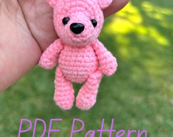 Patrón de Ganchillo PDF: Patrón Mini Osito Amigurumi