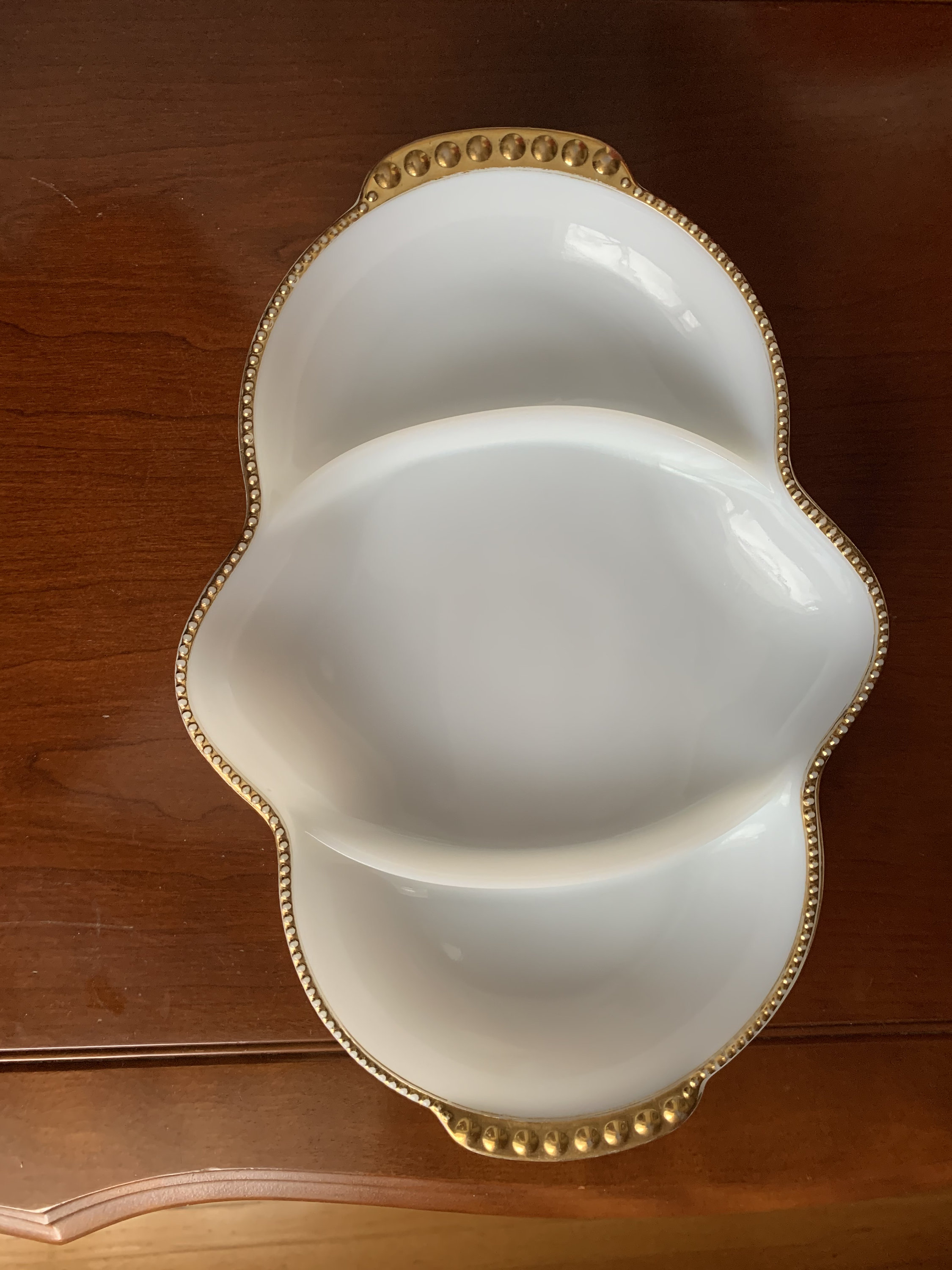 Vintage Fire King White Milk Glass and Gold Trim Anchor Etsy