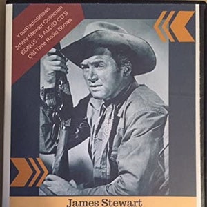Puede incluir: Caja de DVD de la película clásica del oeste de 1950, "Winchester '73", protagonizada por James Stewart. La portada presenta una imagen en blanco y negro de Stewart con sombrero de vaquero, sosteniendo un rifle. El texto incluye los nombres de otros actores y el título de la película.