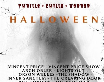 The Halloween Collection-Vincent Price-Lights Out-Creaking Door-Inner Sanctum-The Shadow-Orson Welles-The Whistler-Old Time Radio Shows CDs