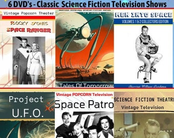 Science Fiction Classic TV Shows-Sealed Case Collection-6 DVDs Ihrer Lieblings-Sci-Fi-TV-Shows 28 Episoden + Bonus-X Minus One Radio Shows CD
