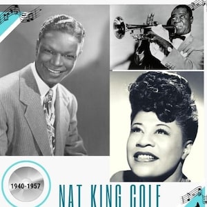 Nat King Cole & Ella Fitzgerald 6 Audio CDs 1940-1957-Rare Live Radio Broadcast-Bing Crosby-Louis Armstrong-Interviews-Nat King Cole Trio