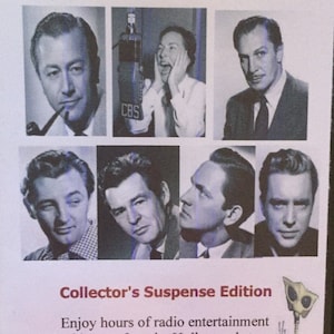 The Suspense Radio Collection 6 Audio CD&#39;s-Old Time Radio Shows-Best Live Drama-Sorry Wrong Number-Zero Hour-Name Of The Beast Vincent Price