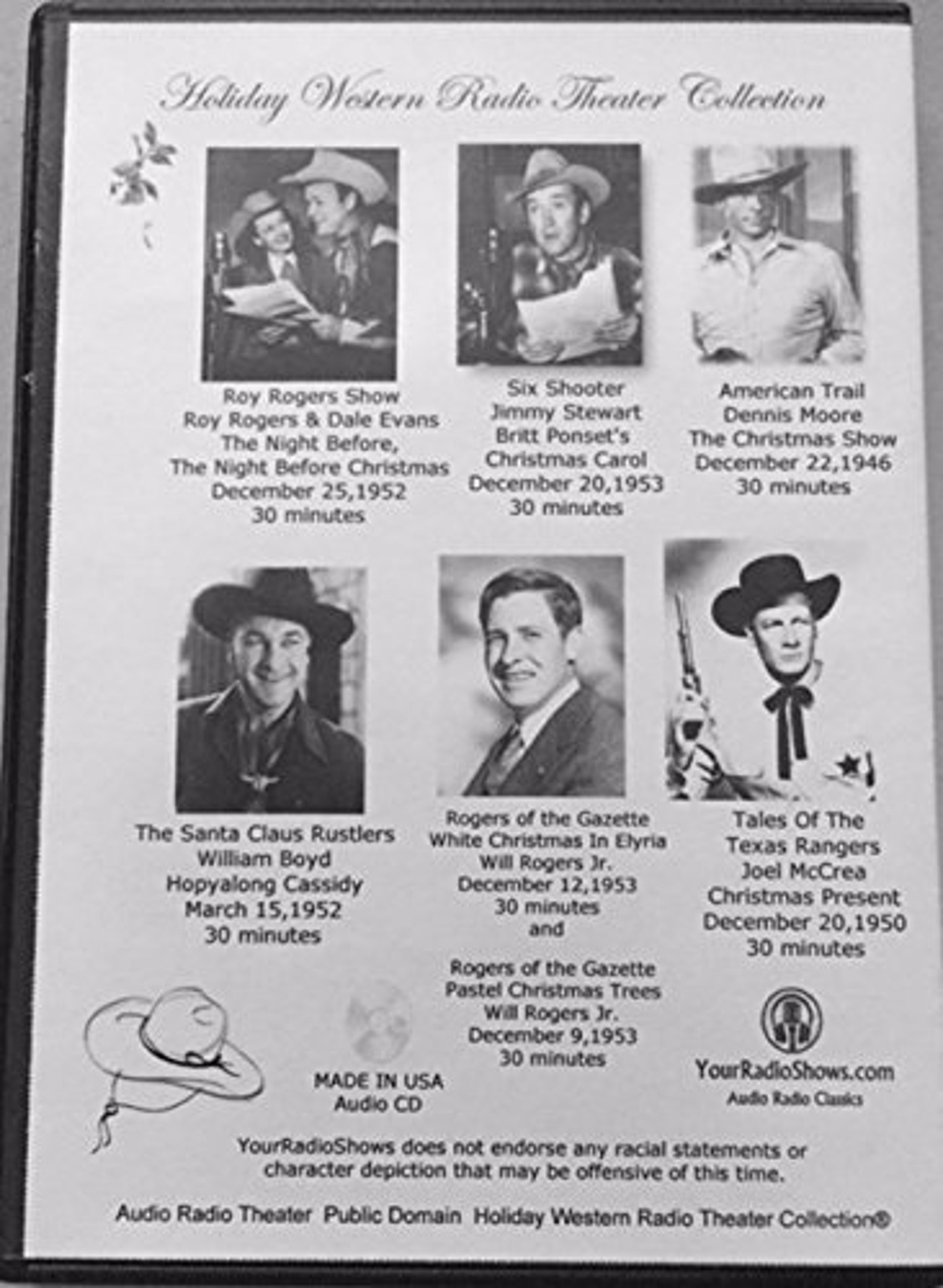 Holiday Western Rare Radio Theater Collection-live Old Time Radio Shows ...