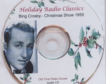 Bing Crosby 1950-Christmas Radio Show Holiday Live Radio Classic-Audio CD-"Adeste Fideles" "Oh Come All Ye Faithful"